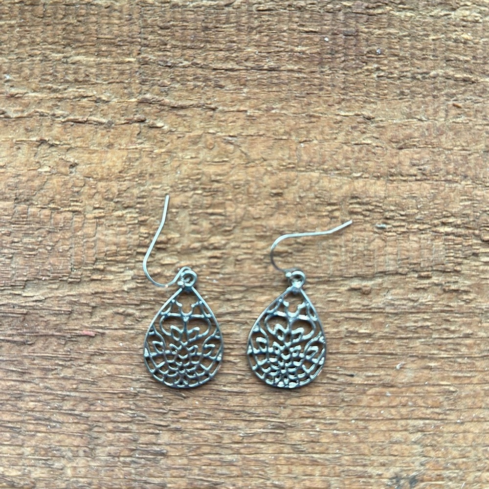 Dangly silver earrings